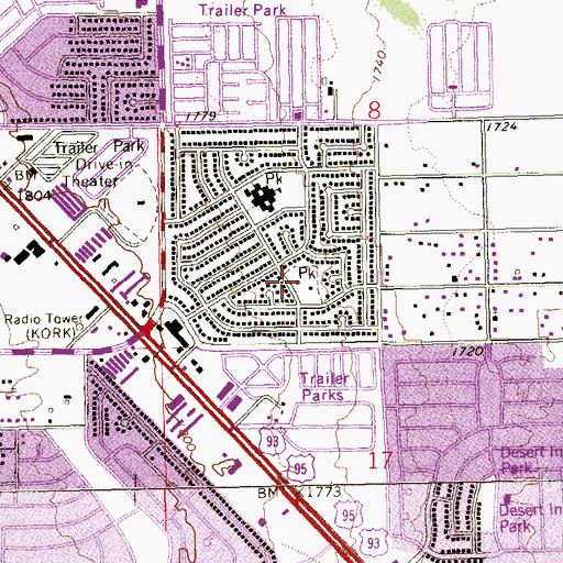 Topographic Map of Parkdale Pool, NV