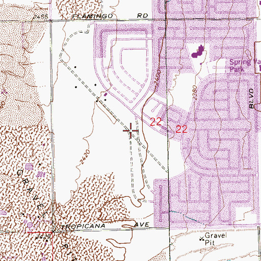 Topographic Map of Paul Meyer Park, NV