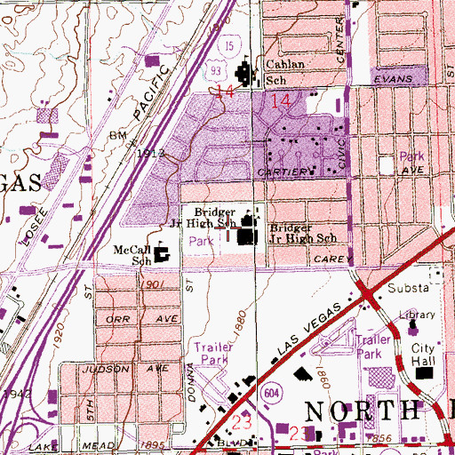 Topographic Map of Petitti Pool, NV