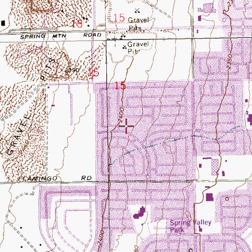 Topographic Map of Prosperity Park, NV