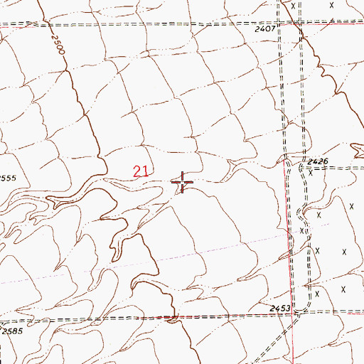 Topographic Map of Pueblo Park, NV