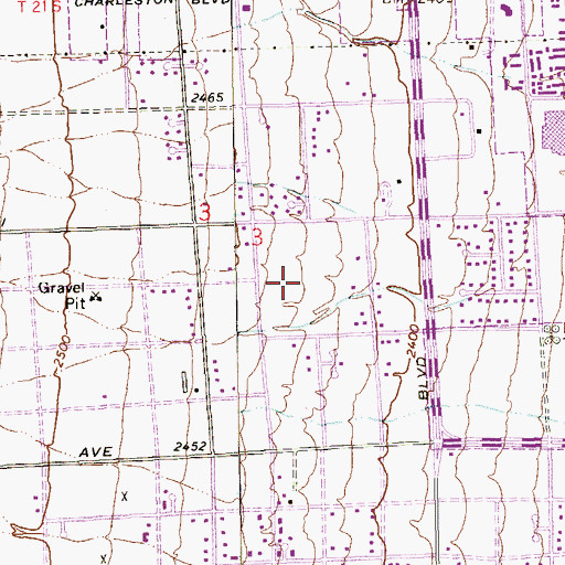 Topographic Map of Rainbow Park, NV