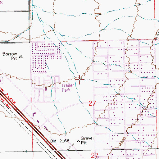 Topographic Map of River Mountain Park, NV