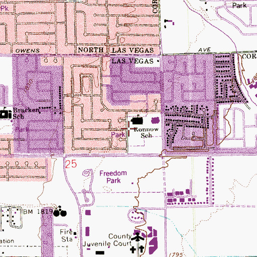 Topographic Map of Ronnow Playground, NV