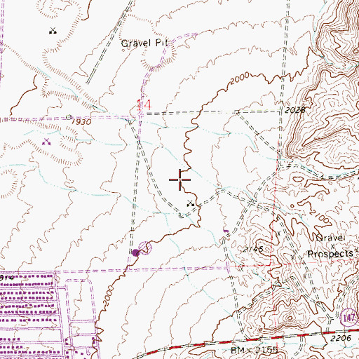 Topographic Map of Shadow Rock Park, NV