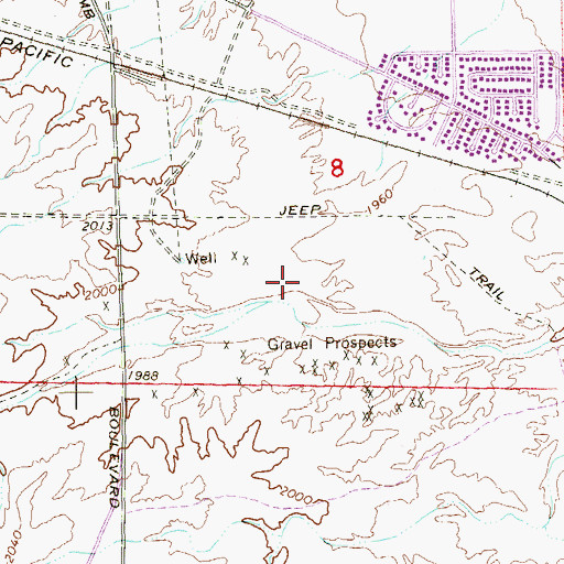 Topographic Map of Silver Springs Pool, NV