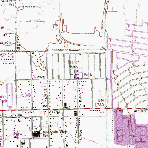 Topographic Map of Sunrise Pool, NV