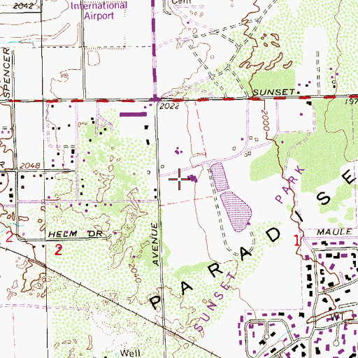 Topographic Map of Sunset Pool, NV