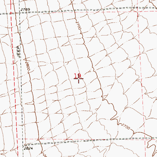 Topographic Map of Trails Pool, NV