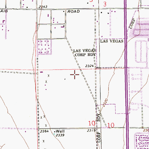 Topographic Map of W Wayne Bunker Family Park, NV