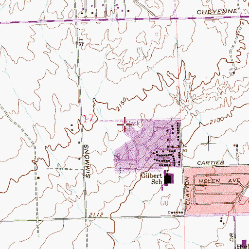 Topographic Map of Walker Park, NV