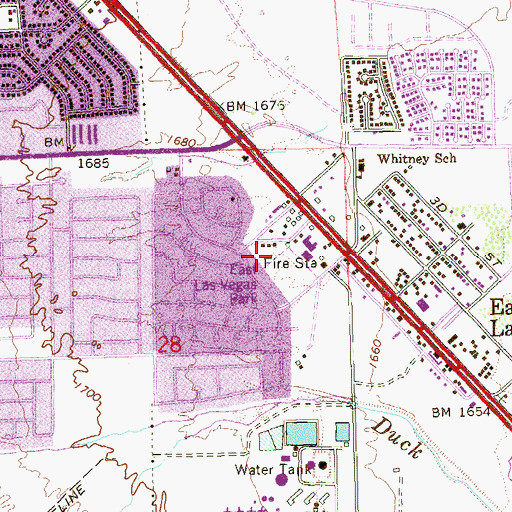 Topographic Map of Whitney Pool, NV