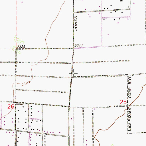 Topographic Map of Crossroads Post Office, NV