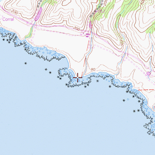Topographic Map of Pecho Creek, CA