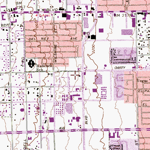 Topographic Map of Garside Post Office, NV