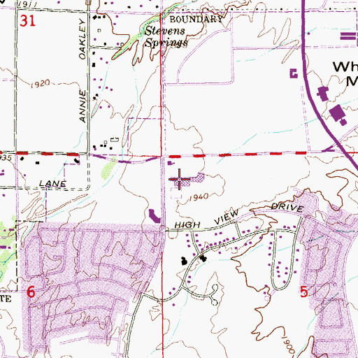 Topographic Map of Green Valley Post Office, NV