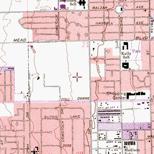 Topographic Map of King Post Office, NV