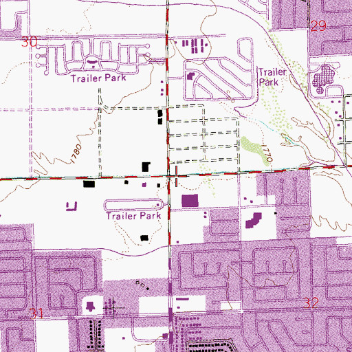 Topographic Map of Poe 61 Post Office, NV