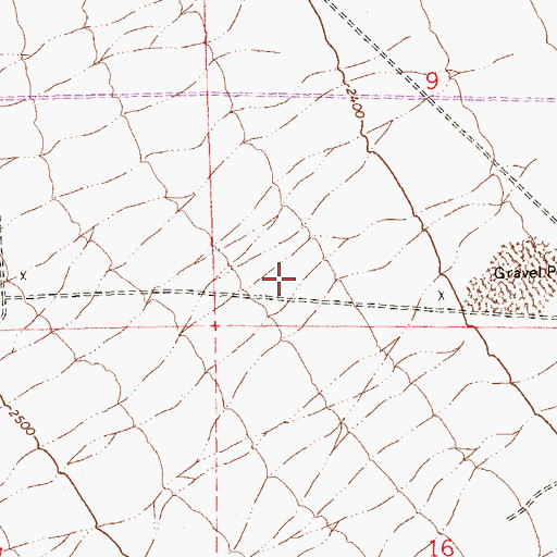 Topographic Map of POE 695 Post Office, NV