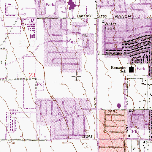 Topographic Map of Poe 65 Post Office, NV