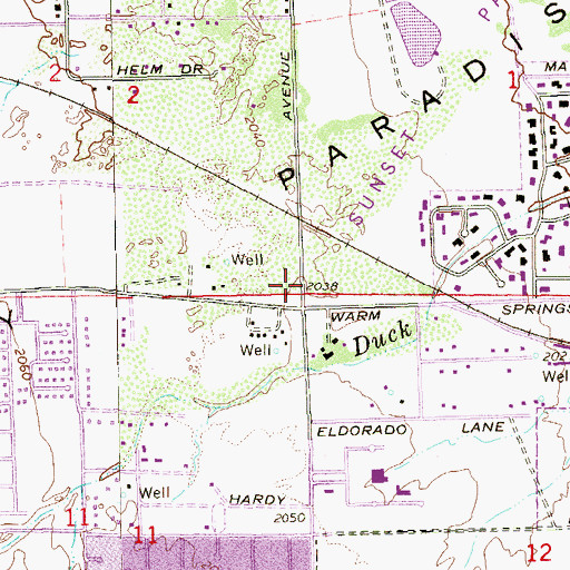 Topographic Map of Poe 67 Post Office, NV