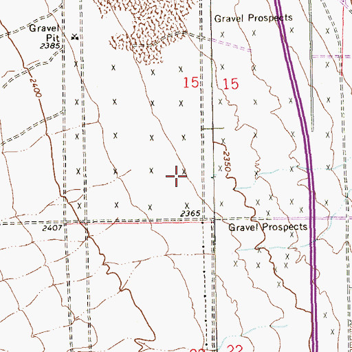 Topographic Map of Red Rock Vista Post Office, NV