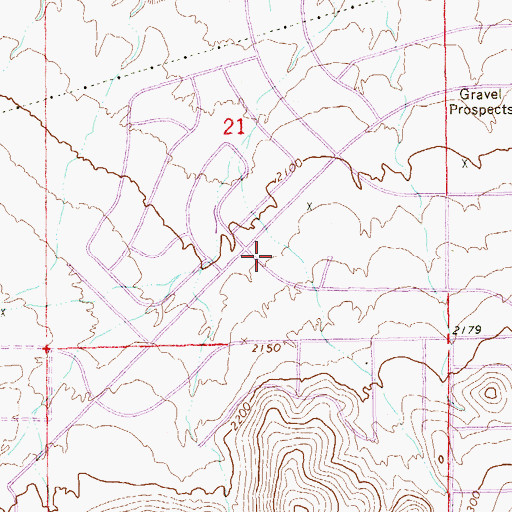 Topographic Map of Valle Verde Post Office, NV