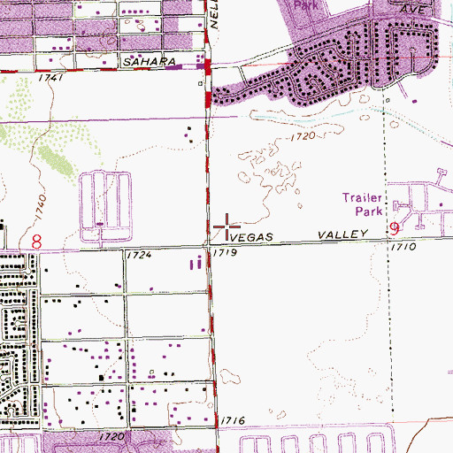 Topographic Map of Winterwood Post Office, NV