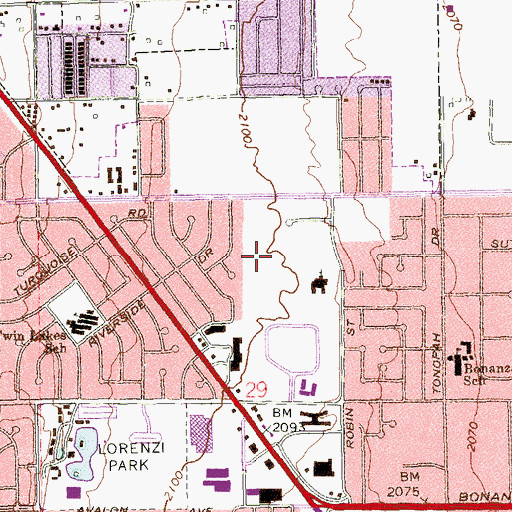 Topographic Map of A Tech Special School, NV