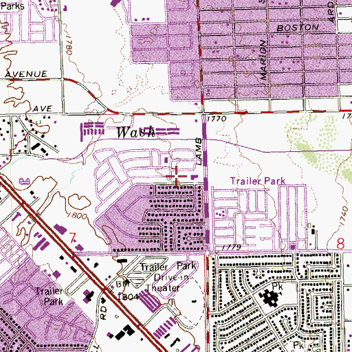 Topographic Map of Harbor Christian School, NV
