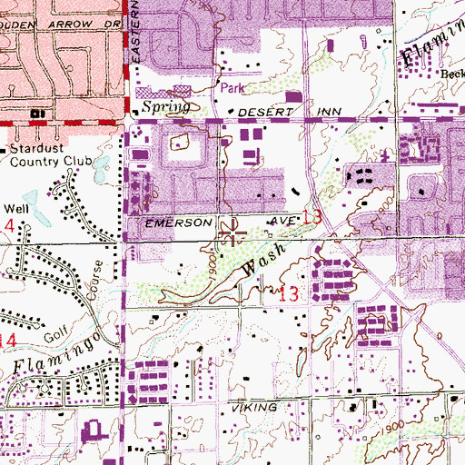 Topographic Map of Jewish Community Day School of Las Vegas, NV