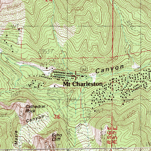 Topographic Map of Lundy Elementary School, NV