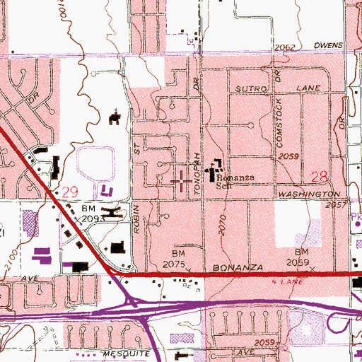 Topographic Map of Early Childhood Development Center Park, NV