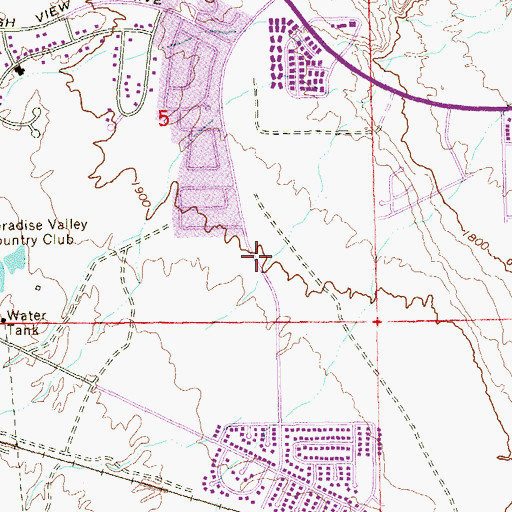 Topographic Map of Fox Ridge Park, NV