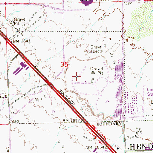 Topographic Map of Rodeo Park, NV