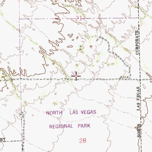 Topographic Map of Seastrand Community Park, NV