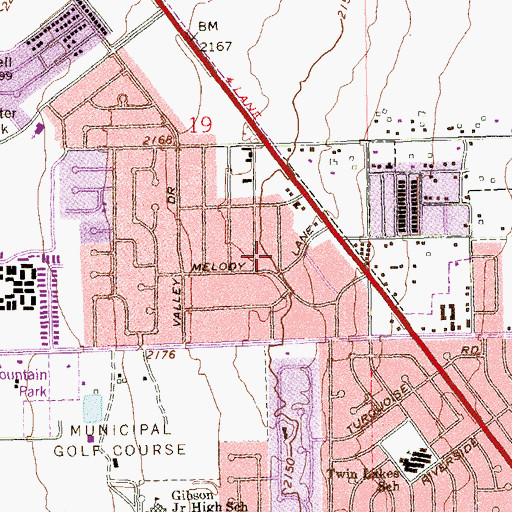 Topographic Map of Word of Grace Christian Fellowship Church, NV