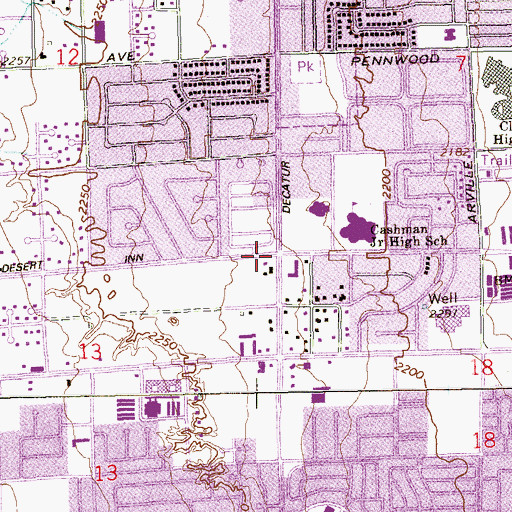 Topographic Map of World of Evangelism Ministry, NV