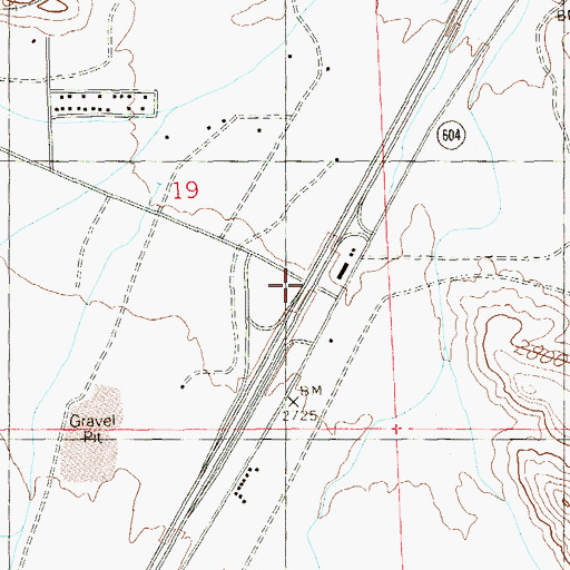 Topographic Map of Interchange 25, NV