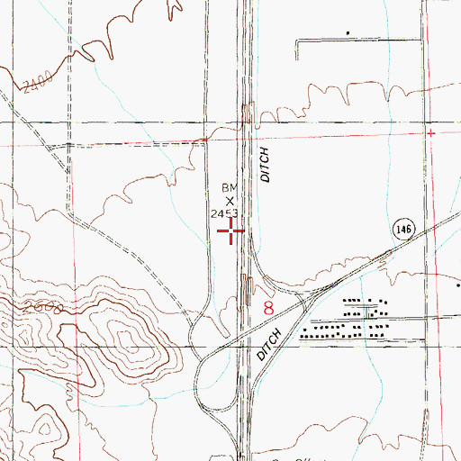 Topographic Map of Interchange 27, NV