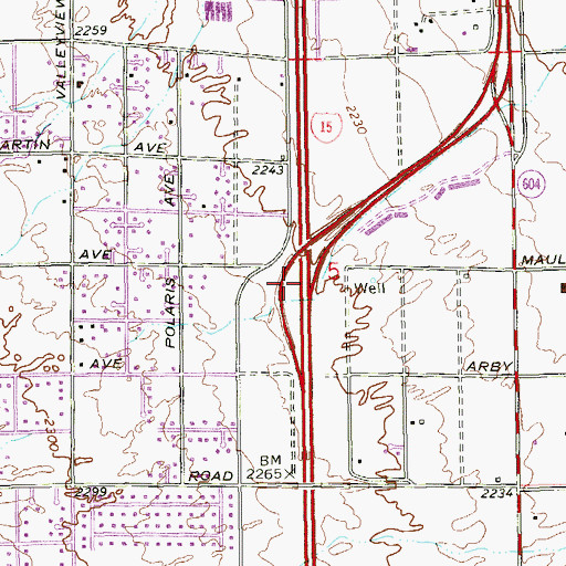 Topographic Map of Interchange 34, NV