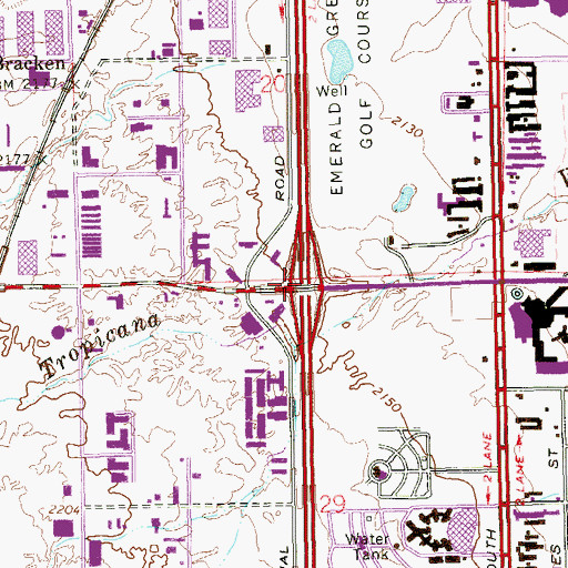 Topographic Map of Interchange 37, NV
