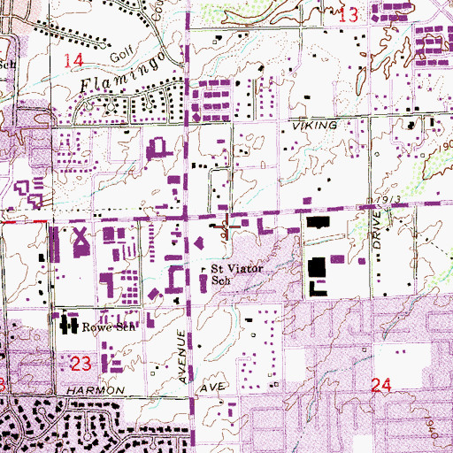 Topographic Map of Flamingo Surgery Center, NV
