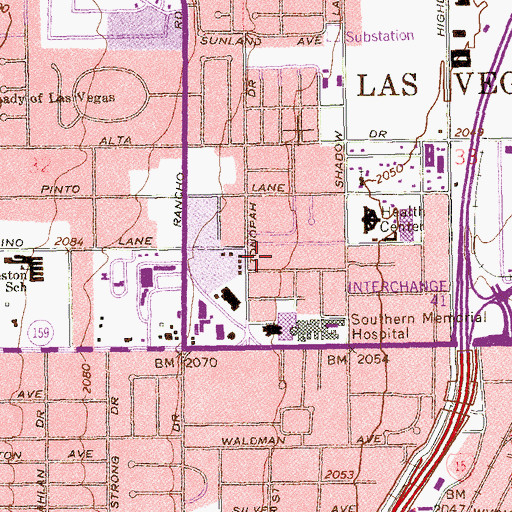 Topographic Map of Goldring Diagnostic and Surgical Center, NV