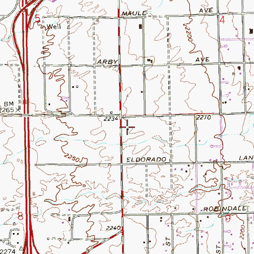 Topographic Map of Belz Factory Outlet World Shopping Center, NV