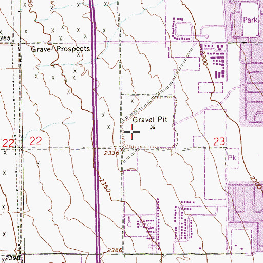 Topographic Map of Best in the West Shopping Center, NV