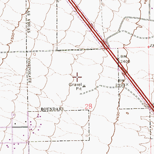 Topographic Map of Centennial Centre Shopping Center, NV