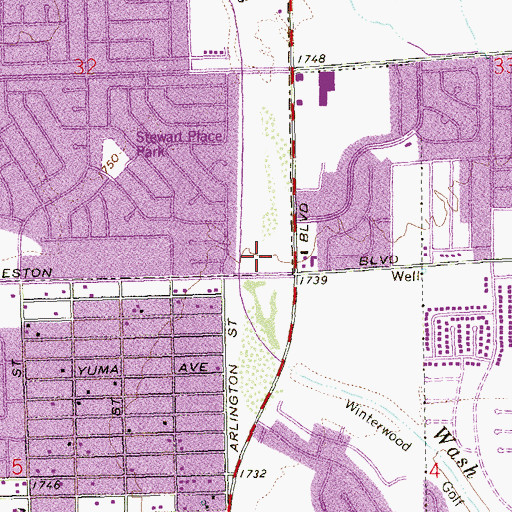 Topographic Map of Charleston Commons Shopping Center, NV