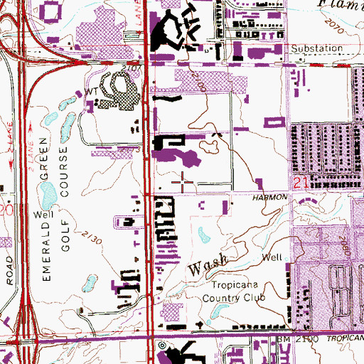 Topographic Map of Dessert Passage Shopping Center, NV