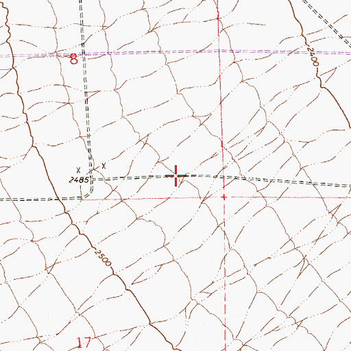 Topographic Map of Durango Hills Water Resource Center, NV